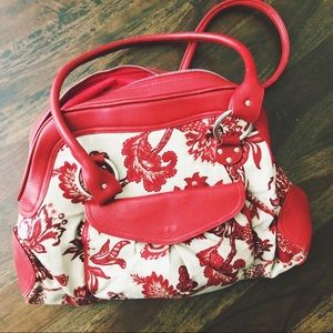 Red Floral Timi & Leslie Diaper Bag